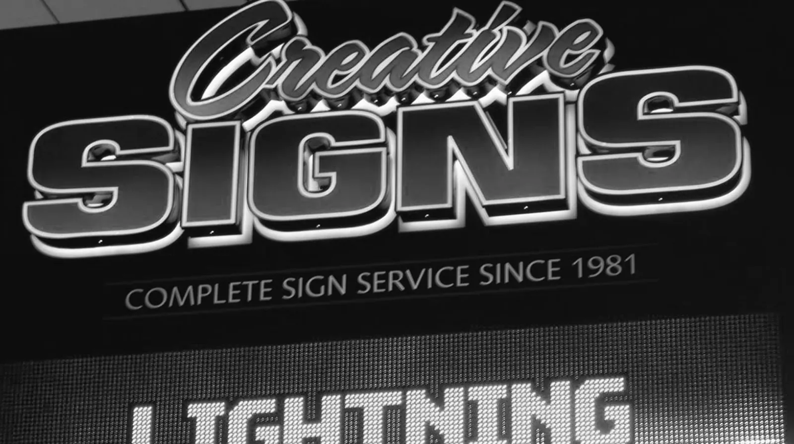Creative Signs illuminated channel-letter sign on the Apopka, Florida sign shop