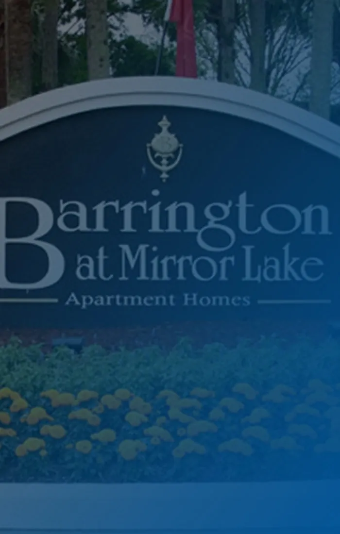 Barrington at Mirror Lake community entry monument sign