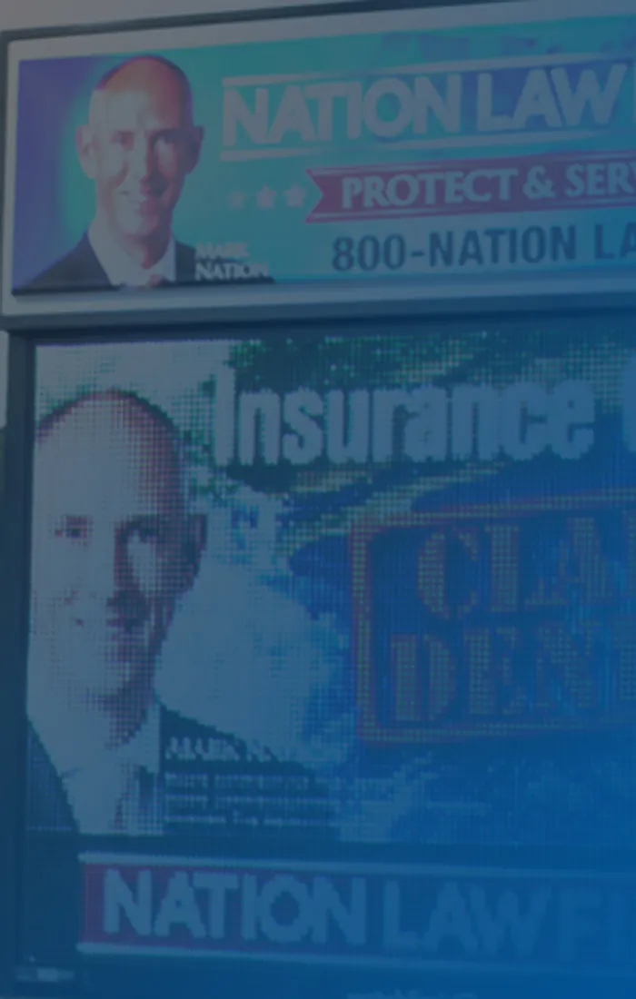 Full-color LED digital message center sign for a law firm